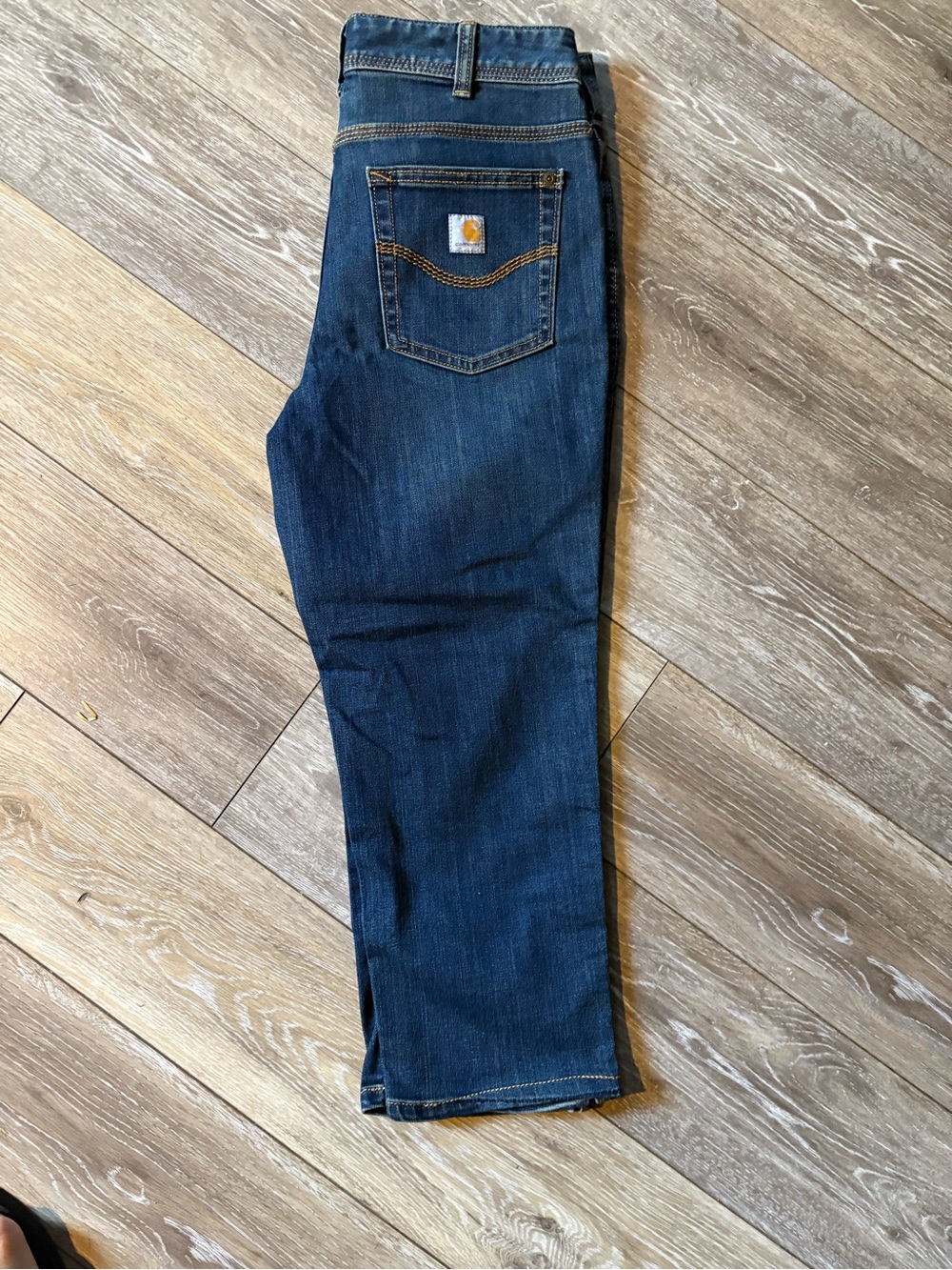 Carhartt Women's Dark Blue Denim crop Jeans